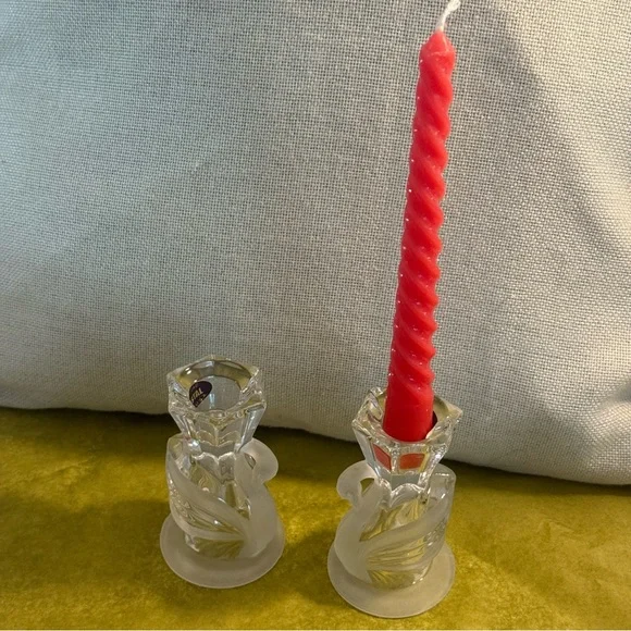 PartyLite Swan Crystal Candle Holders - Picture 2 of 9